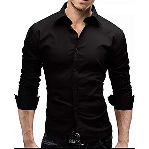 Camisa Masculina Slim Lisa