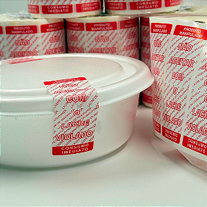 Etiquetas Lacre de Segurança Adesivo- Não aceitar com o lacre violado C/1000 UND