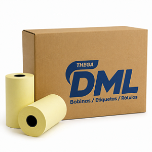 Caixa de Bobina térmica cupom fiscal 79x30 Caixa C/30 UND - Amarelo