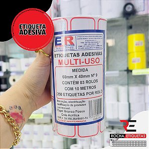 Etiquetas adesivas multiuso 60x40 C/3 rolos n°9