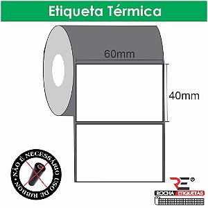 Etiqueta adesiva térmica 60x40 C/2 rolos