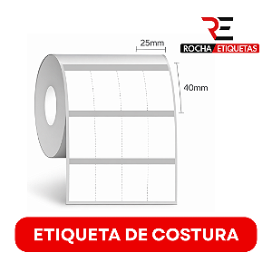 Etiqueta 25x40 nylon de costura 4 carreiras - C/4000 UND