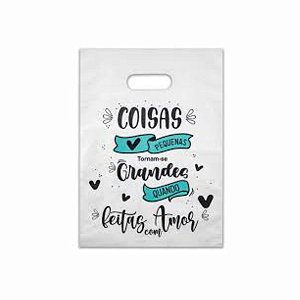 Sacola Boca Vazada 20x30 C/50 UND Branco - Coisas pequenas