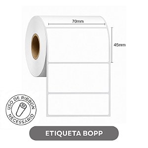 Etiqueta adesiva BOPP 70x45