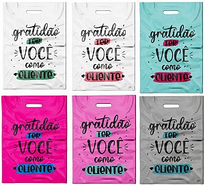 50 UND Sacola Boca Vazada 20x30: Gratidão ter Você como Cliente