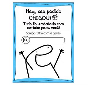 Cartão de agradecimento Flork C/100 Hey, seu pedido