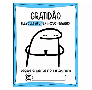 Cartão de agradecimento Flork C/100 Gratidão pela confiança