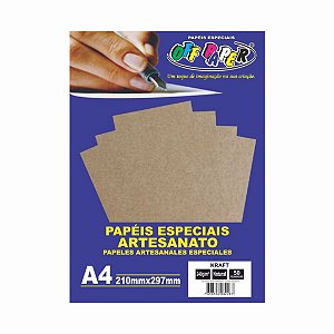 Pacote Papel Kraft Natural A4 240g C/50 Folhas