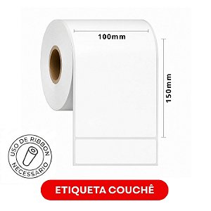Etiqueta adesiva Couchê 100x150