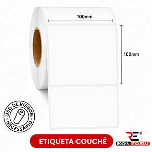 Etiqueta adesiva Couchê 100x100