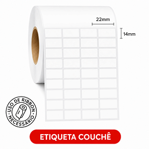 Etiqueta adesiva Couchê 22x14