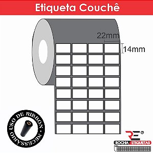 Etiqueta adesiva Couchê 22x14