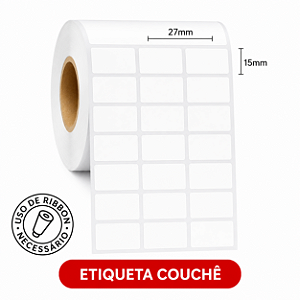 Etiqueta adesiva Couchê 27x15