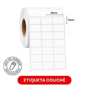 Etiqueta adesiva Couchê 30x15