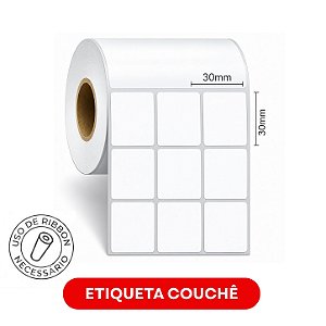 Etiqueta adesiva Couchê 30x30