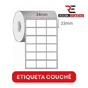 Etiqueta adesiva Couchê 34x23