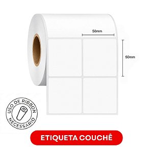 Etiqueta adesiva Couchê 50x50