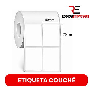 Etiqueta adesiva Couchê 50x50