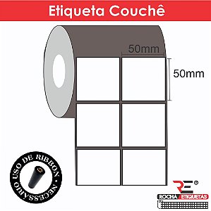 Etiqueta adesiva Couchê 50x50