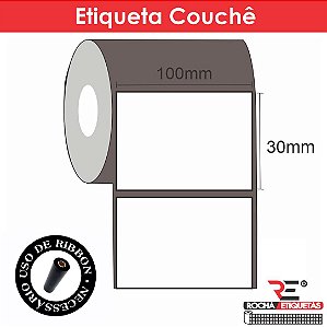 Etiqueta adesiva Couchê 100x30