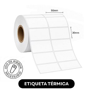 Etiqueta adesiva Térmica 50x30