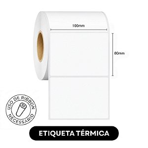 Etiqueta adesiva Térmica 100x80