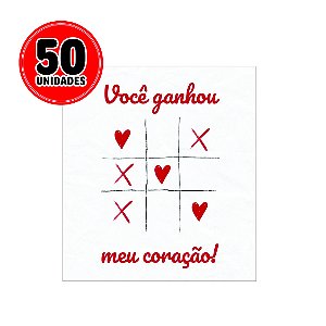 Cartão de Agradecimento C/50 UND  - Dia dos Namorados - Modelo 1