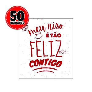 Cartão de Agradecimento C/50 UND  - Dia dos Namorados - Modelo 4