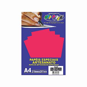 Pacote Papel Neon Pink A4 180g C/20 Folhas