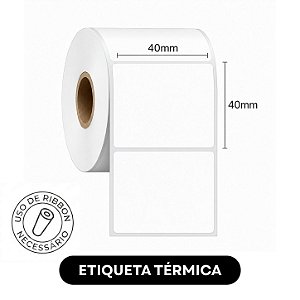 Etiqueta adesiva térmica 40x40 C/4 rolos - 22 metros