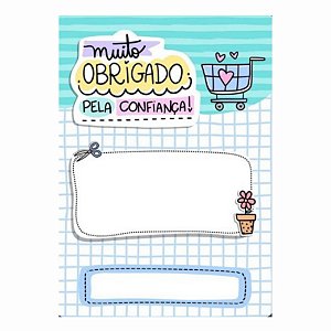 Cartão de agradecimento C/100 Muito Obrigado