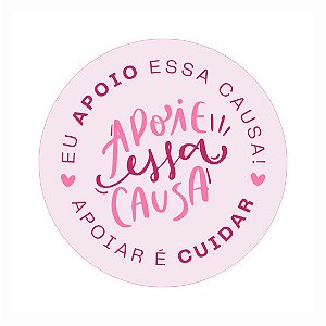 120 Etiquetas Adesivas de Outubro Rosa - Modelo 1