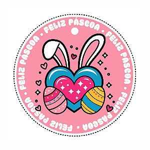 120 Etiquetas Adesivas de Páscoa - Modelo 1