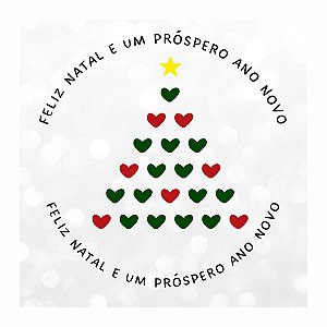 120 Etiquetas Adesivas de Natal 120 Und - Modelo 4