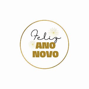 96 UND Etiquetas Adesivas de Feliz Ano Novo - Modelo 2