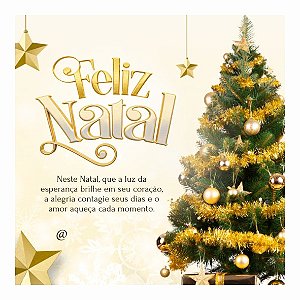 Cartão de Feliz Natal 6x6cm C/50 und. - Modelo 2