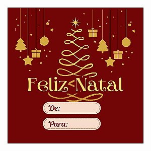Cartão de Feliz Natal 6x6cm C/50 und. - Modelo 2