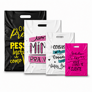 Kit com 200 Sacolas P, M e G e GG Sortidas