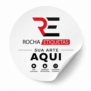 500 Etiquetas adesivas no Vinil Personalizado