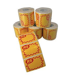 2.500 Etiquetas adesiva Splash 60x40 - (R$)