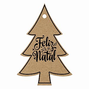 Tag Papel Kraft 70x4,5 - Feliz Natal C/ 120 UND - Modelo 2