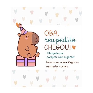 Cartão de Agradecimento Oba Seu Pedidos 99X88cm C/25 und