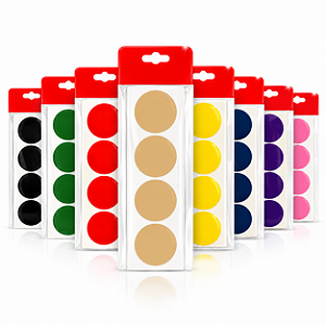 Etiquetas de bolinhas coloridas 4x4 Und 100