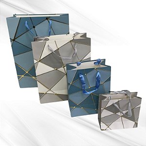 Sacola de Papel para Presente (M) 23x18x10cm - Pct c/ 12