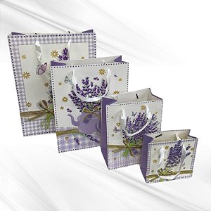 Sacola de Papel para Presente 23x18x10cm (M) - Pacote c/ 12