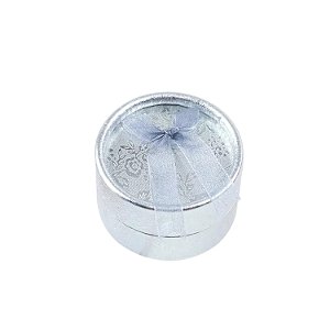 Caixa Papel Prata p/ Bijuteria 5x3,5cm - Pct c/ 12 - Four Star