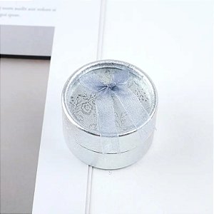 Caixa Papel Prata p/ Bijuteria 5x3,5cm - Pct c/ 12