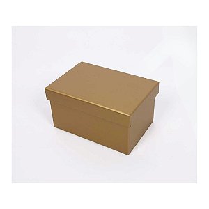 Conjunto de 10 Caixas de Papel para Presente - Dourada (10 Unidades)