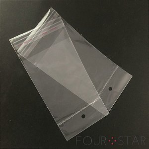 Saquinho Transparente com Furo BOPP 8x8+3+3cm - Pct c/ 1000