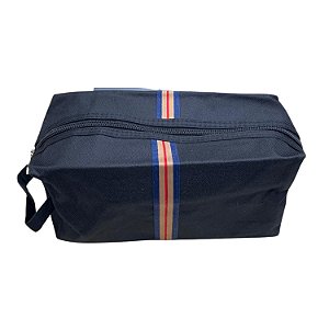 Necessaire de Tecido Preta 26x14x11cm - Pct c/ 12